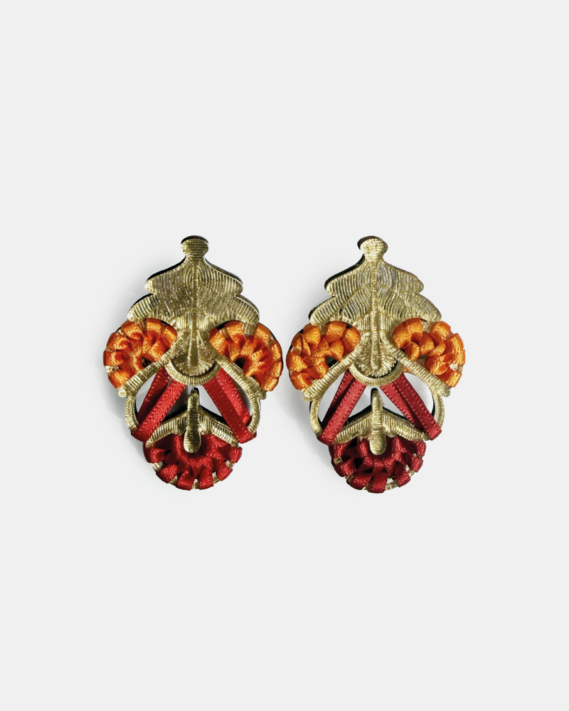Owambe Luxe Petite - Gold Orange Red Hues