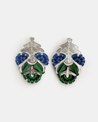 Owambe Luxe Petite - Silver Emerald Blue Hues