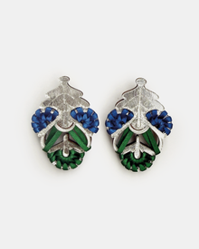 Owambe Luxe Petite - Silver Emerald Blue Hues