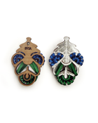Owambe Luxe Petite - Silver Emerald Blue Hues