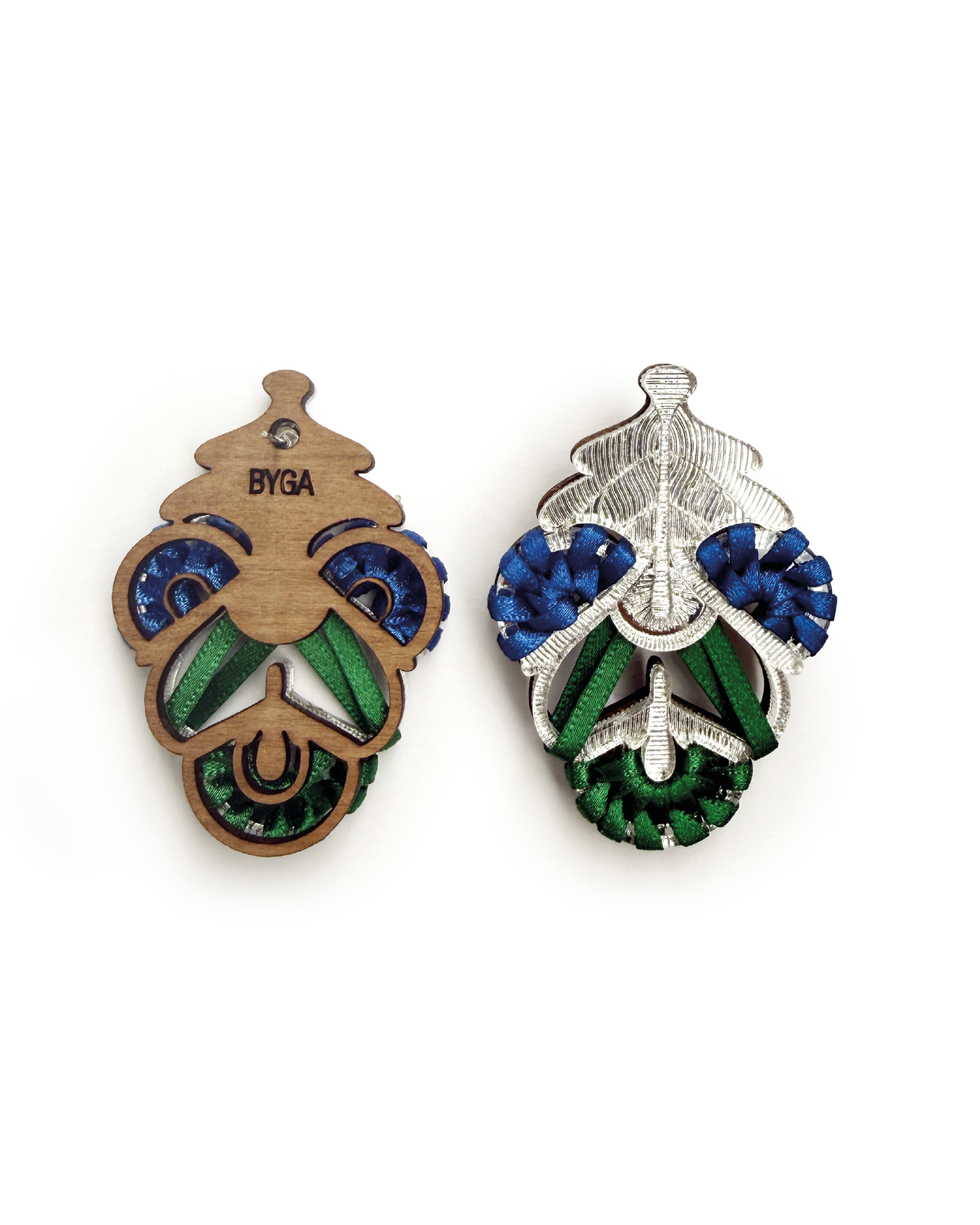 Owambe Luxe Petite - Silver Emerald Blue Hues