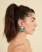 Owambe Luxe Petite - Silver Emerald Blue Hues