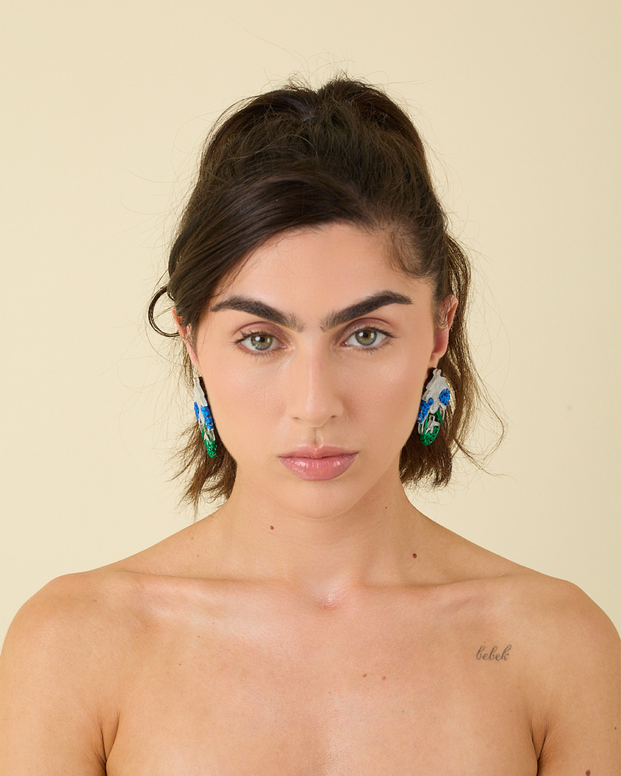 Owambe Luxe Petite - Silver Emerald Blue Hues