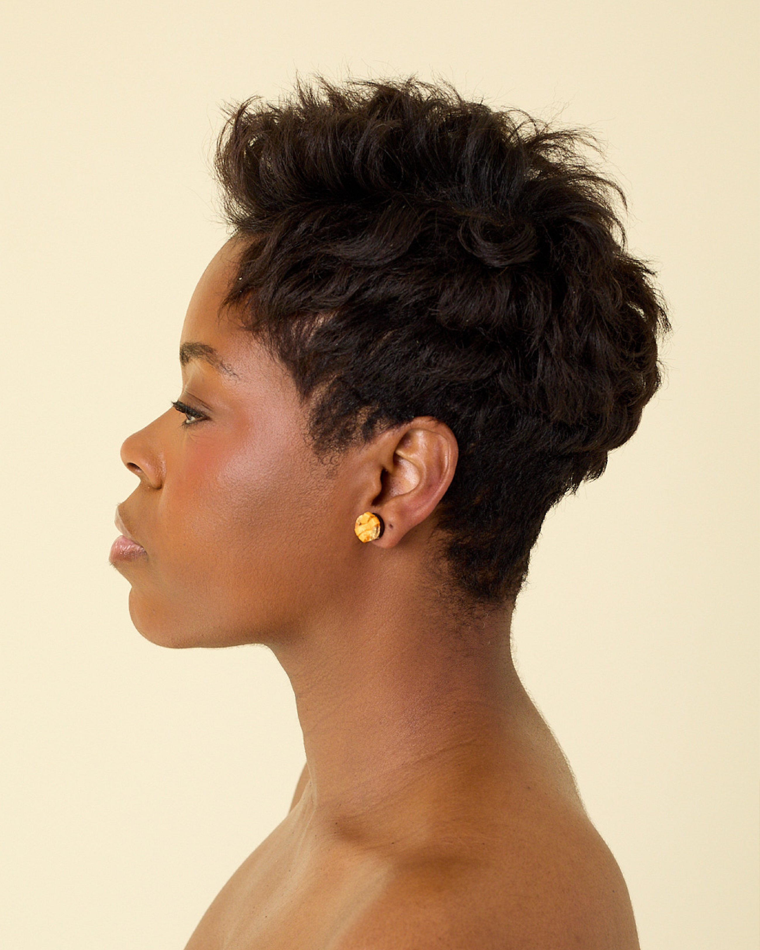 Owambe Lite Studs - Gold Orange