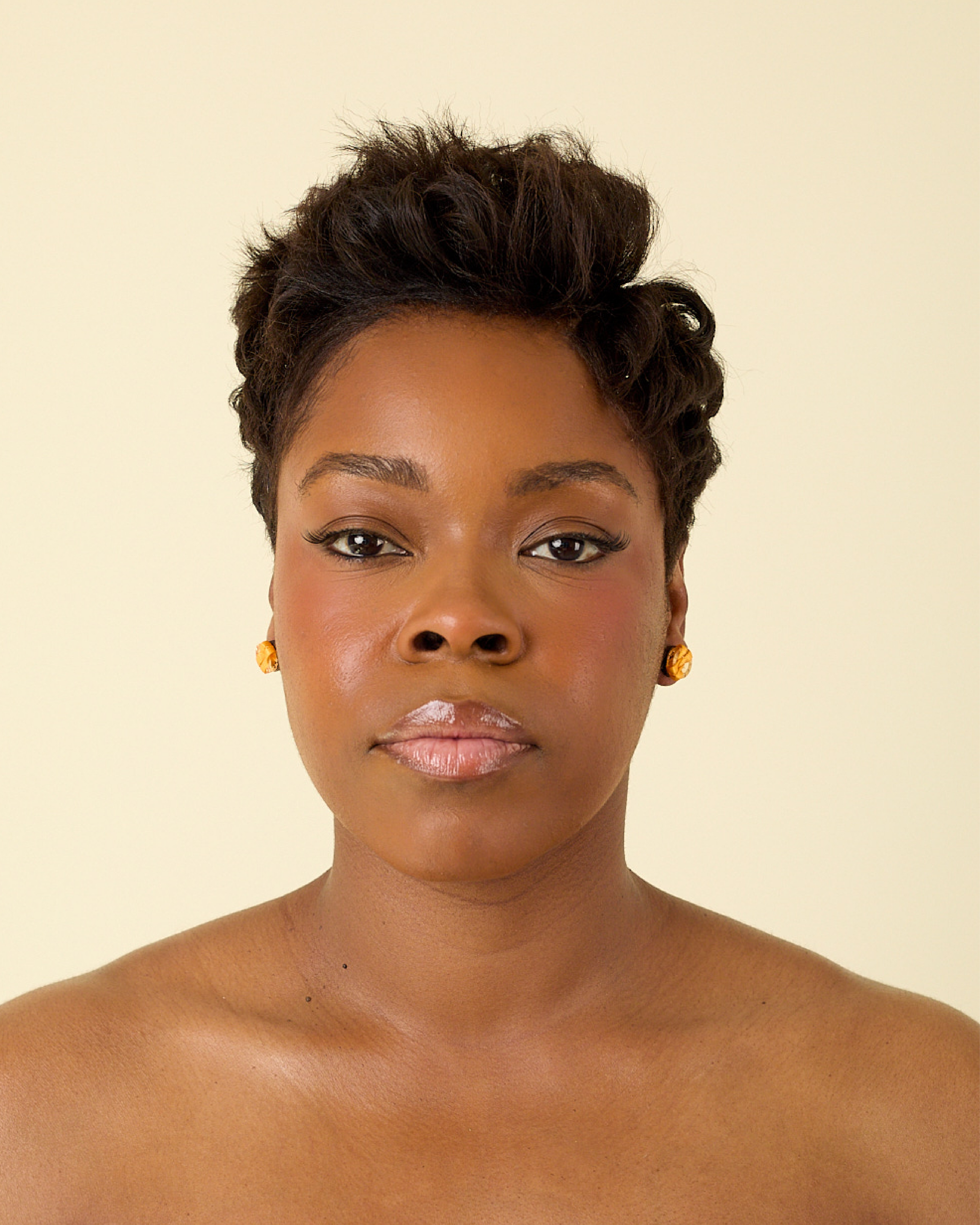 Owambe Lite Studs - Gold Orange