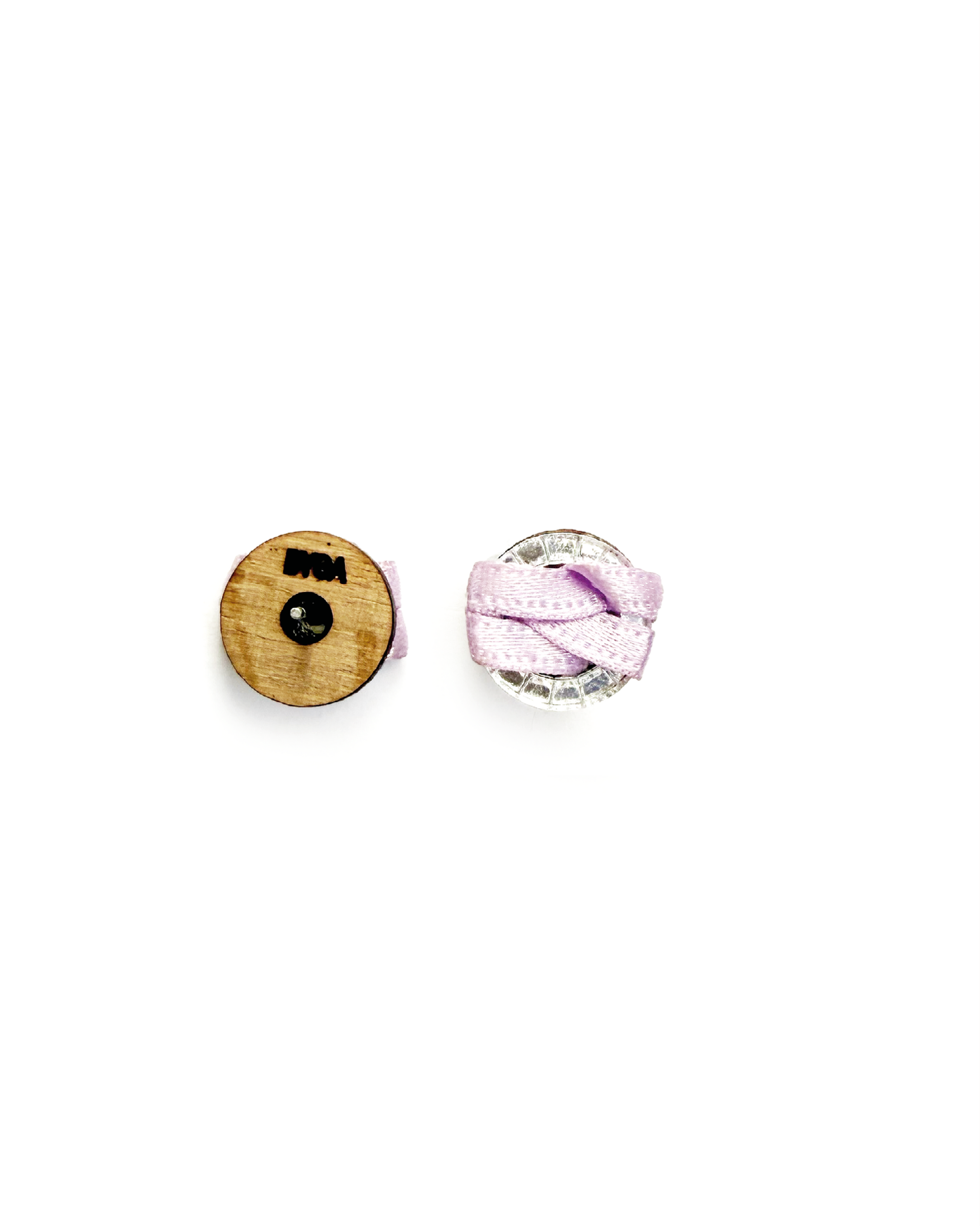 Owambe Lite Studs Silver Lilac