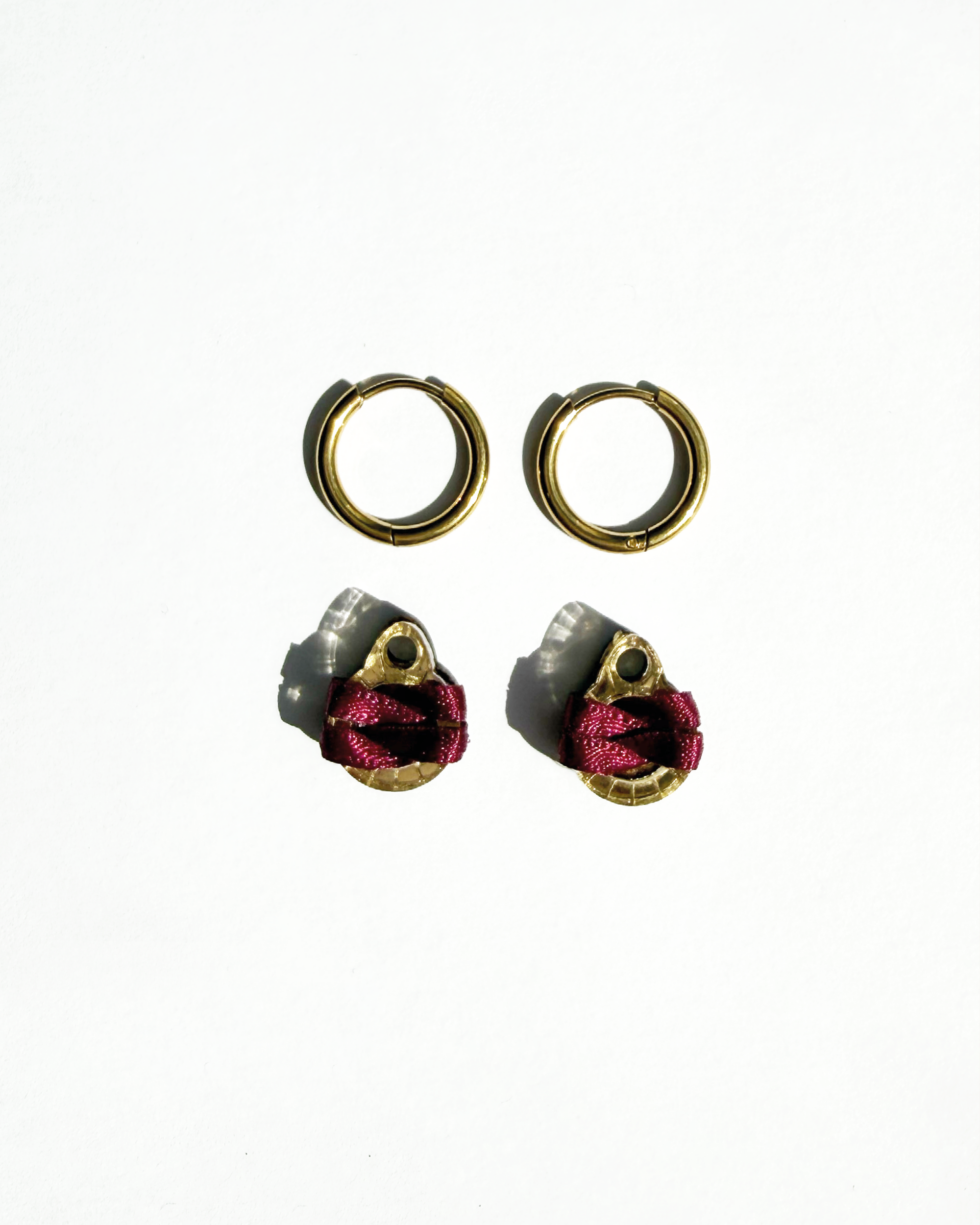 Owambe Lite Drops - Gold Burgundy