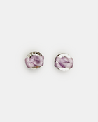 Owambe Lite Studs Silver Lilac