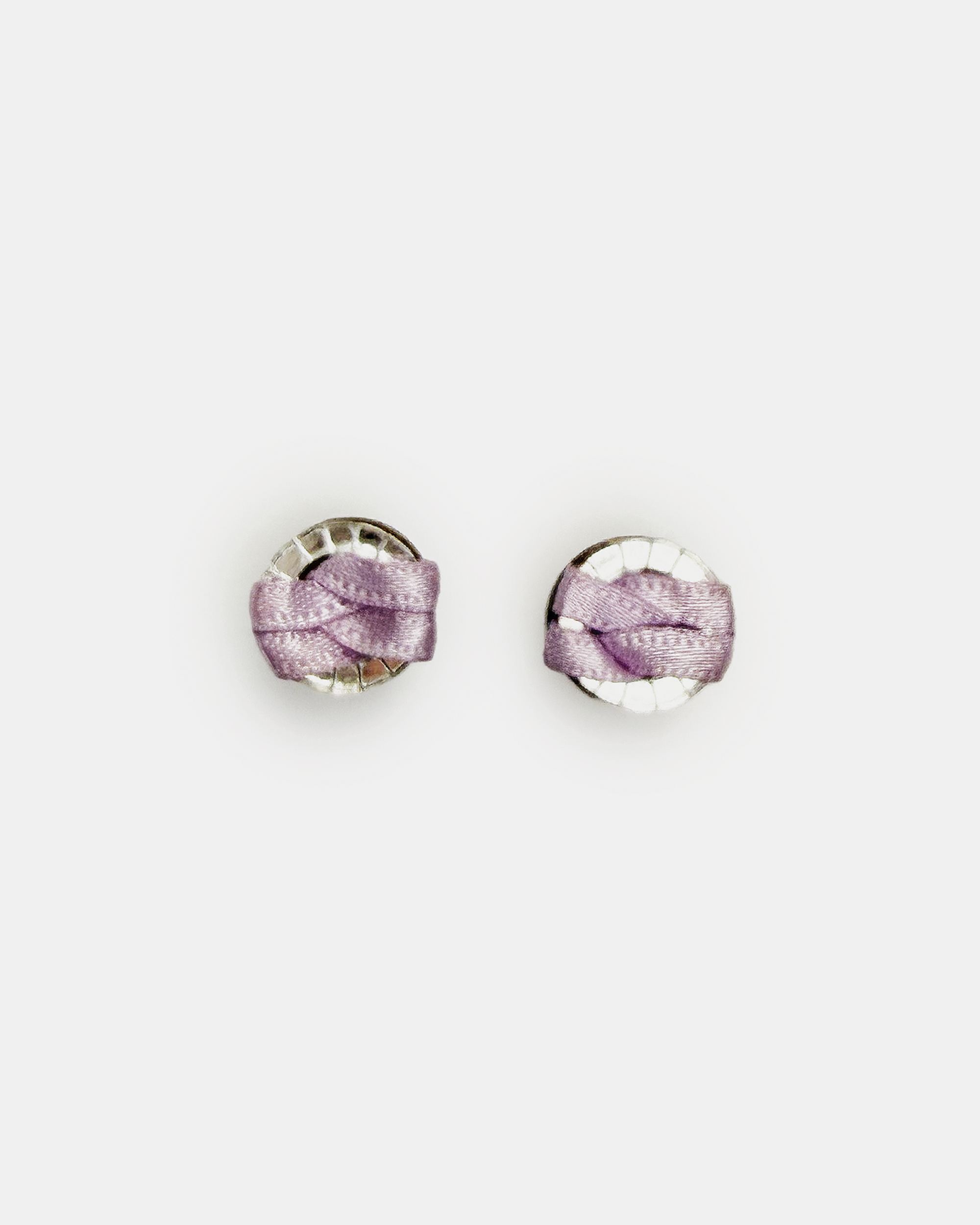 Owambe Lite Studs Silver Lilac
