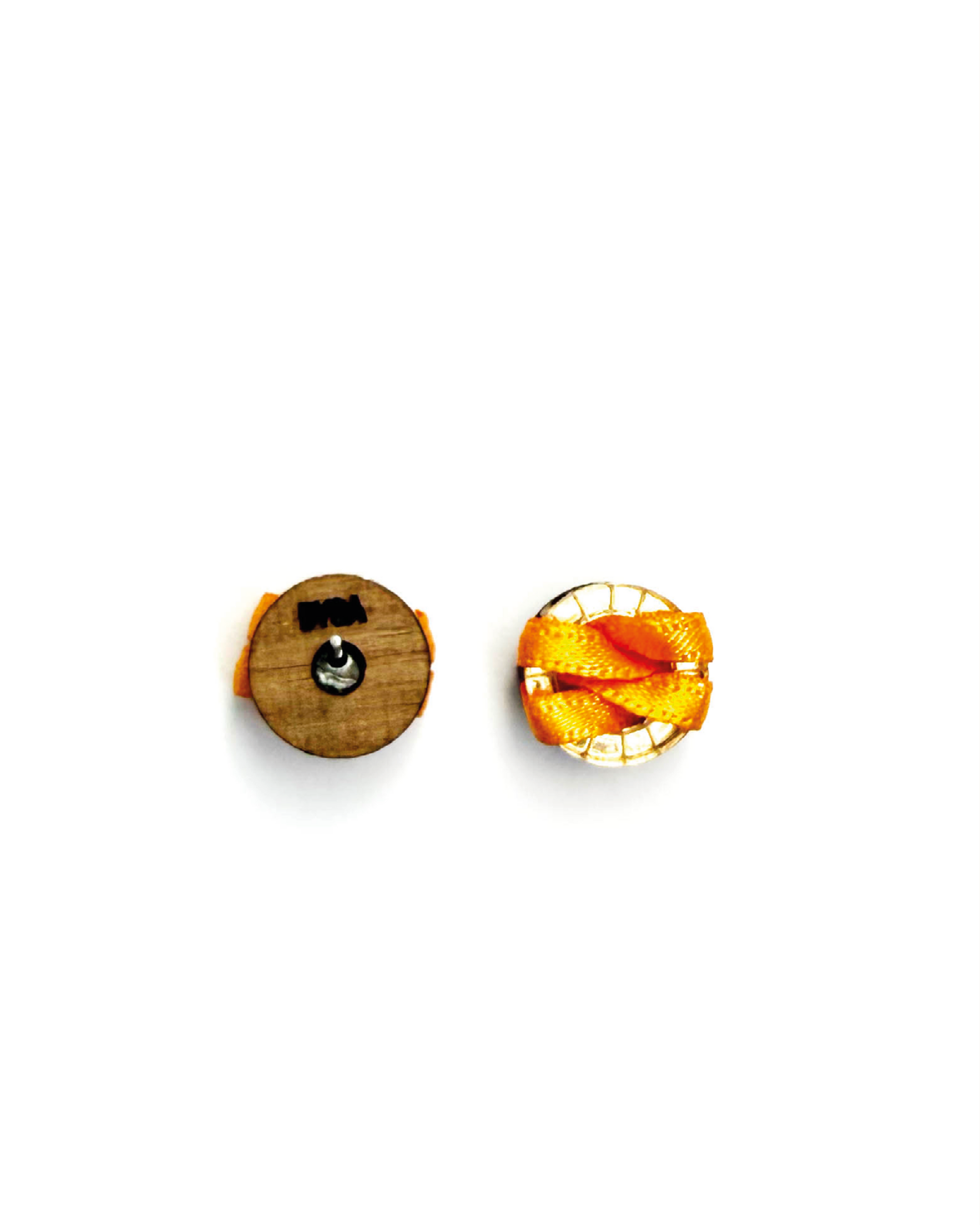 Owambe Lite Studs - Gold Orange