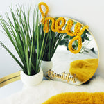 Joy - The Hey Beautiful (Self-love) Round Mirror