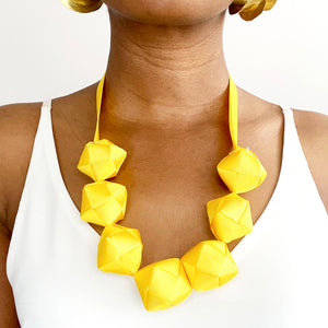 The Naomi Original (in Simple Yellow) chunky statement necklace
