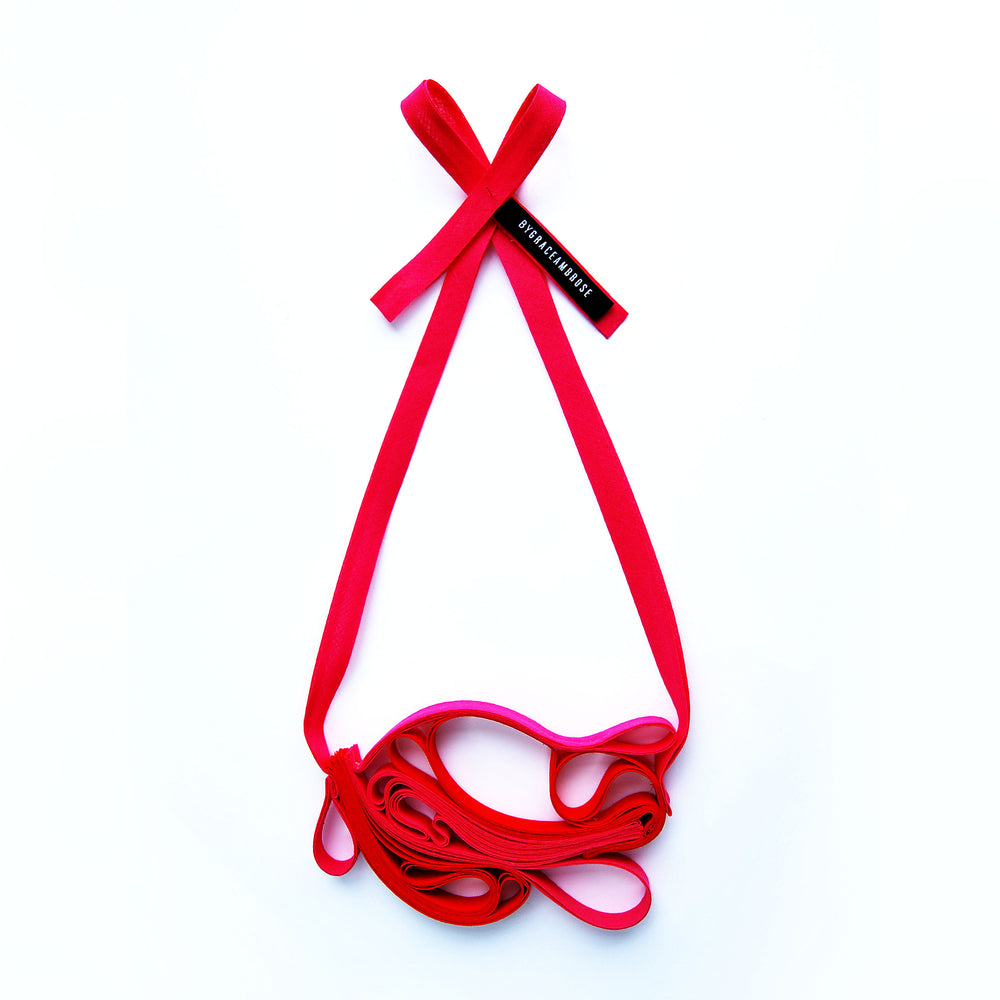 The Adele Duo (Red and Pink) chunky statement necklace