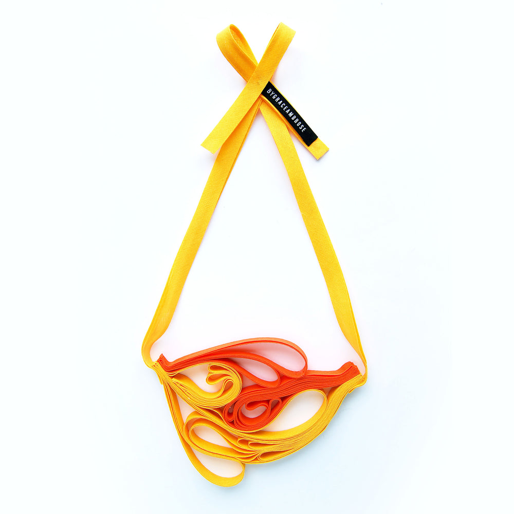 The Adele Duo (Yellow and Orange) chunky statement necklace