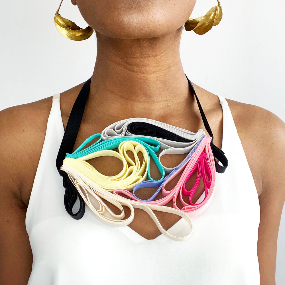 The Adele  Mix (Pastel Mix) chunky statement necklace