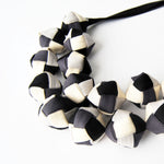 The Eve in Black and white - chunky statement necklace