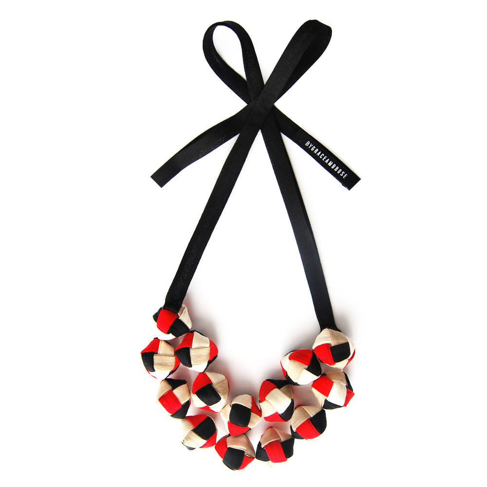 The Eve in Red - chunky statement necklace