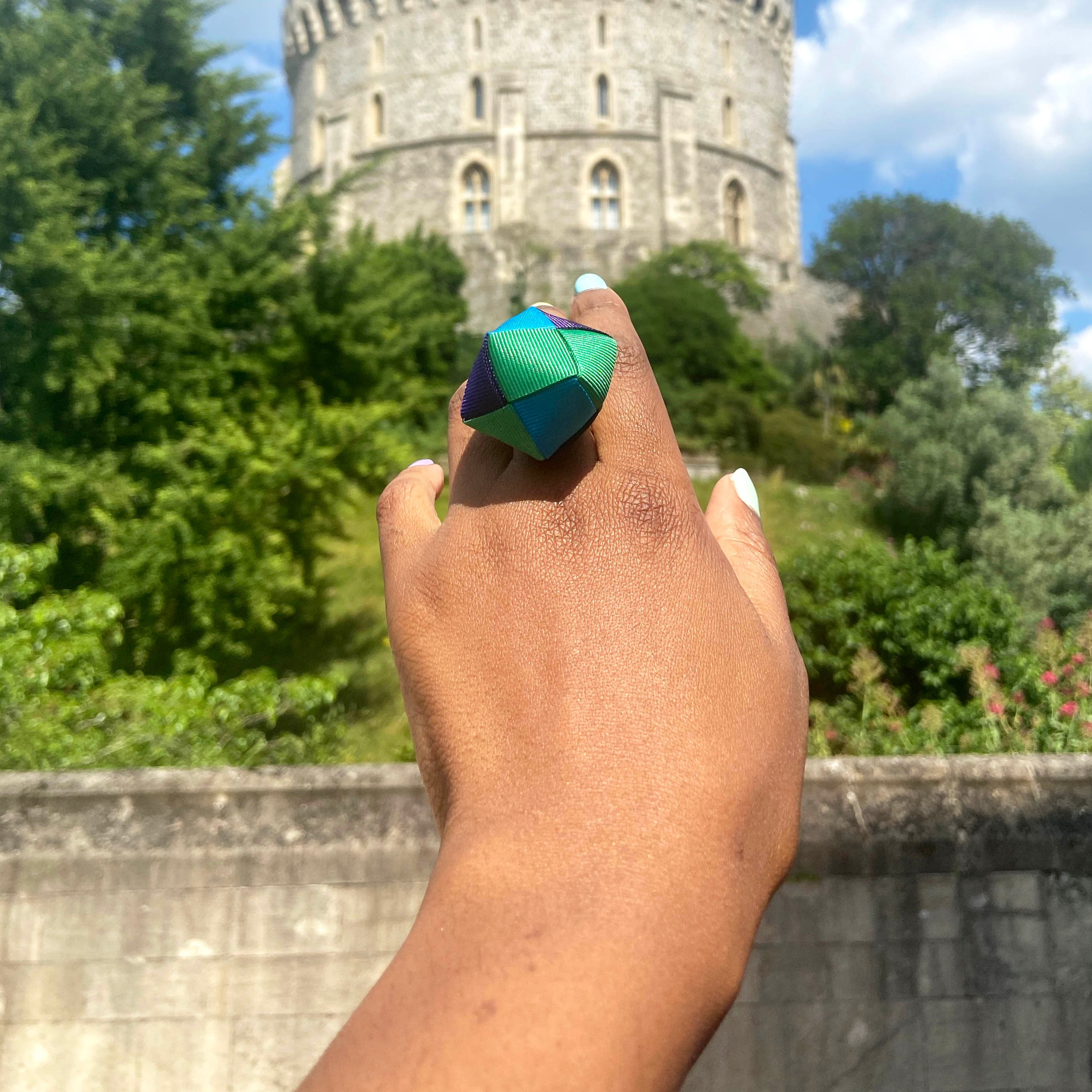 Gabriella Cool Blue Cocktail Ring